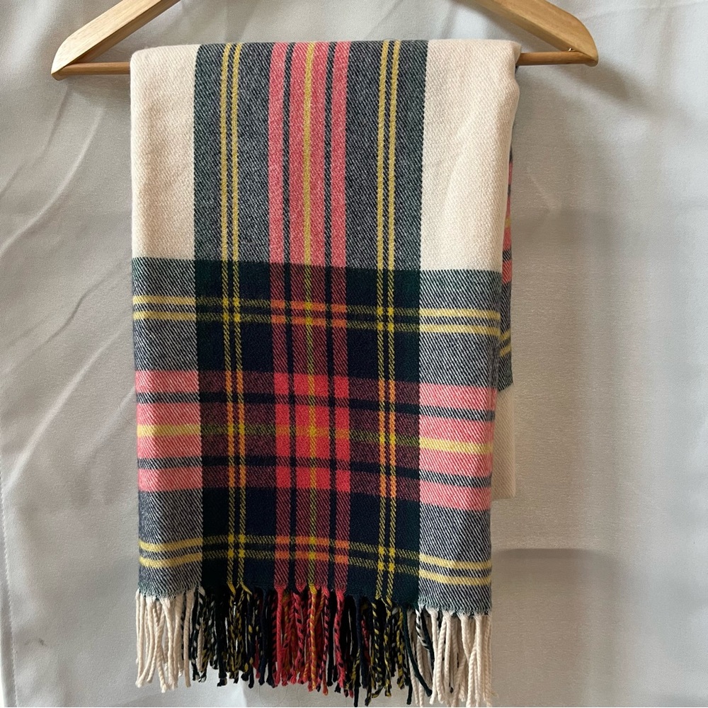 J. Crew plaid oversize scarf